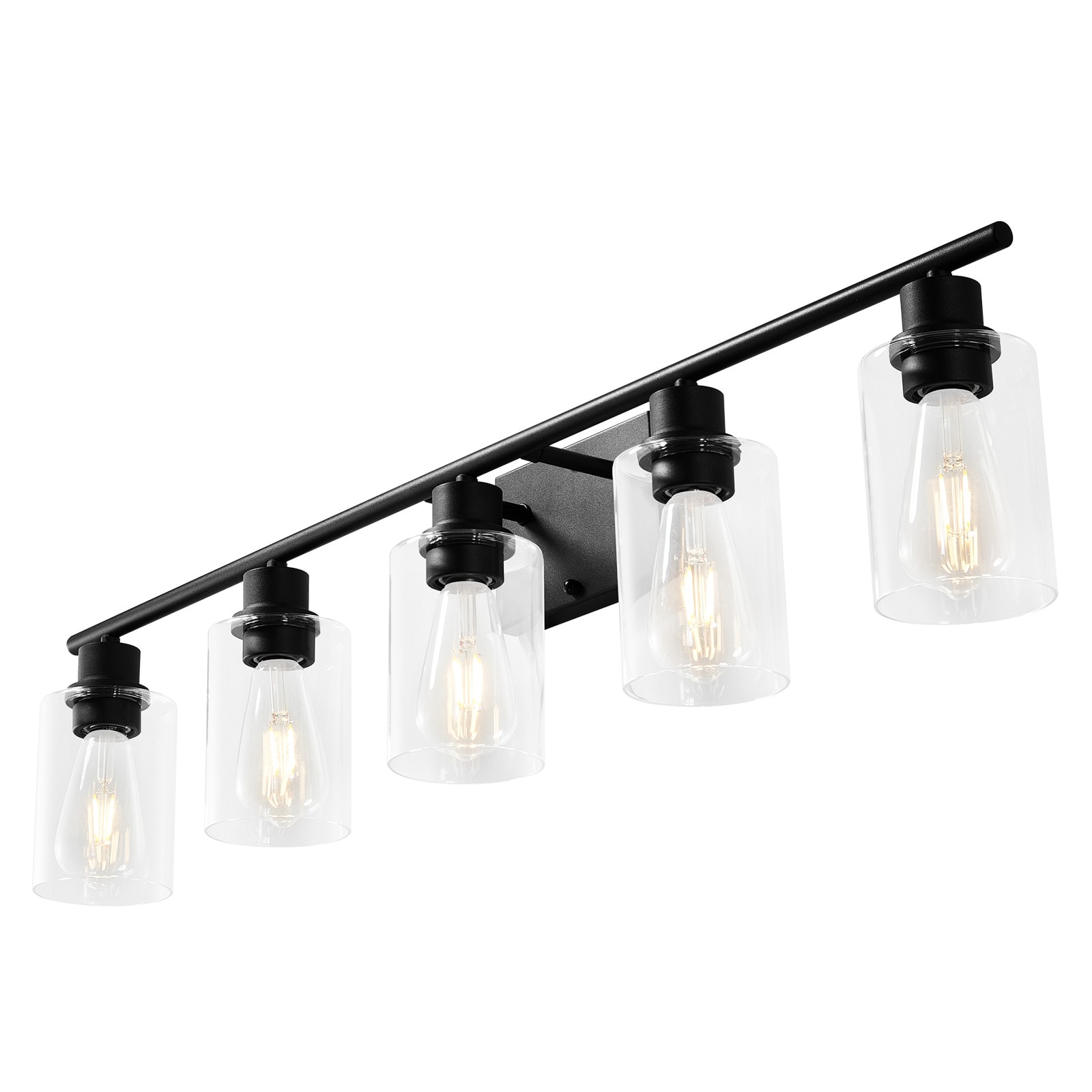 5-Light Modern Bathroom Vanity Light 37.1-Inch Wall Light Fixtures Over Mirror_voghion.com